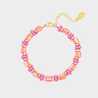 Armband staal neon 