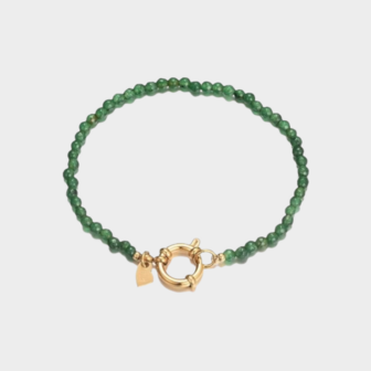 Armband staal slot groen