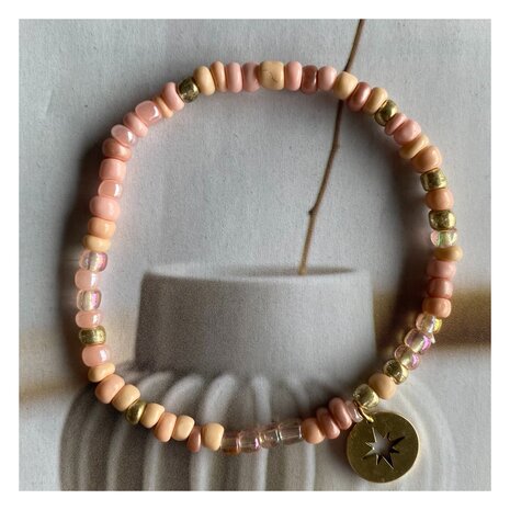 Ketting rocailles softpink