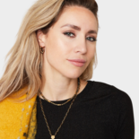 Ketting steen zwart goud