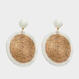 Oorbellen raffia nature