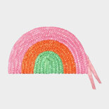 Tas clutch rainbow roze