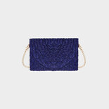 Tas rattan blauw