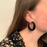 Oorbellen velvet zwart