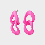 Oorbellen schakel mat fuchsia