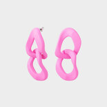Oorbellen schakel mat roze