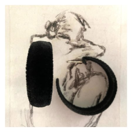 Oorbellen velvet zwart