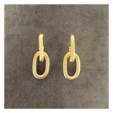 Oorbellen mini schakel goud