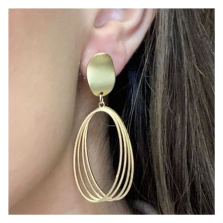 Oorbellen trio ovaal goud