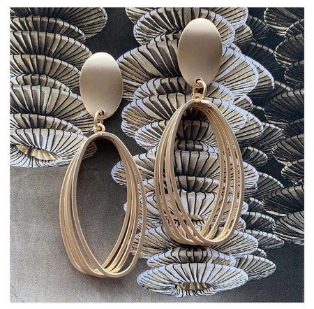 Oorbellen trio ovaal goud