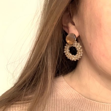 Oorbellen cirkel candy zwart