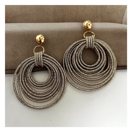 Oorbellen cirkel draad goud