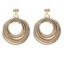 Oorbellen cirkel draad goud