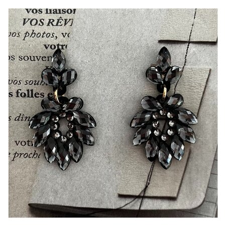 Oorbellen ornament black
