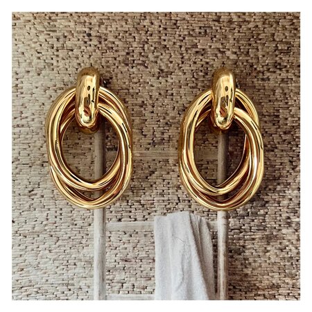 Oorbellen knot goud