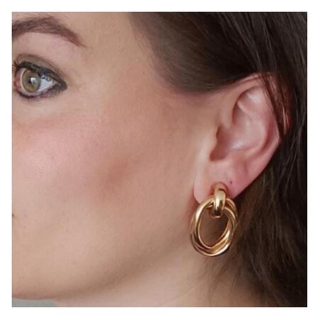 Oorbellen knot goud