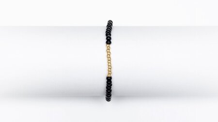 Armband rocaille mat zwart