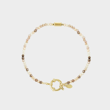 Armband staal steen zand