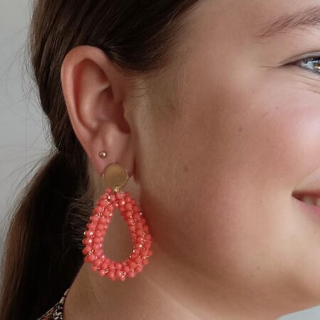 Oorbellen candy druppel zwart