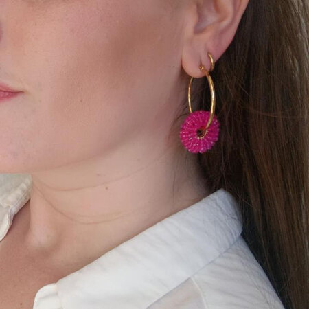 Oorbellen candy disc antraciet