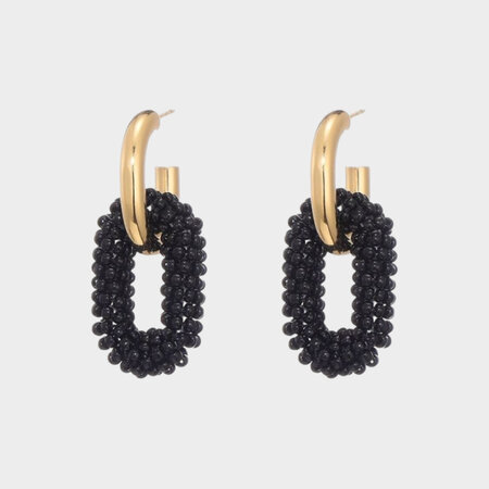 Oorbellen candy mini zwart