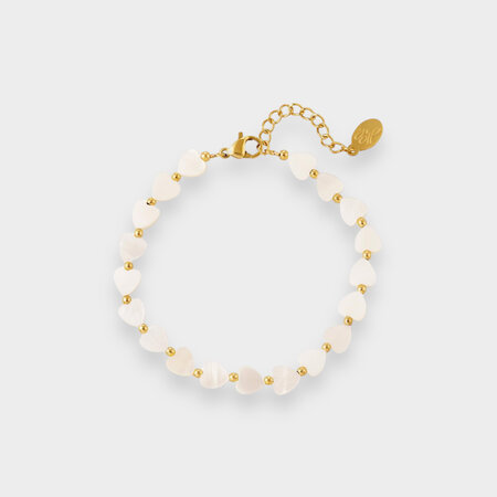Armband hart schelp slot