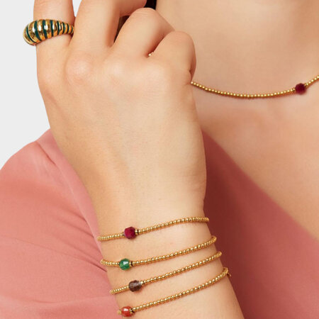 Armband hematiet steen rood