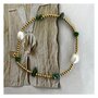 Armband staal parel groen