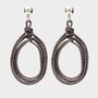 Oorbellen draad druppel off-black