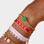 Armband hematite hart groen