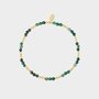 Armband staal trio groen