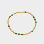 Armband staal schelp groen