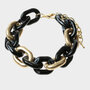 Armband schakel zwart
